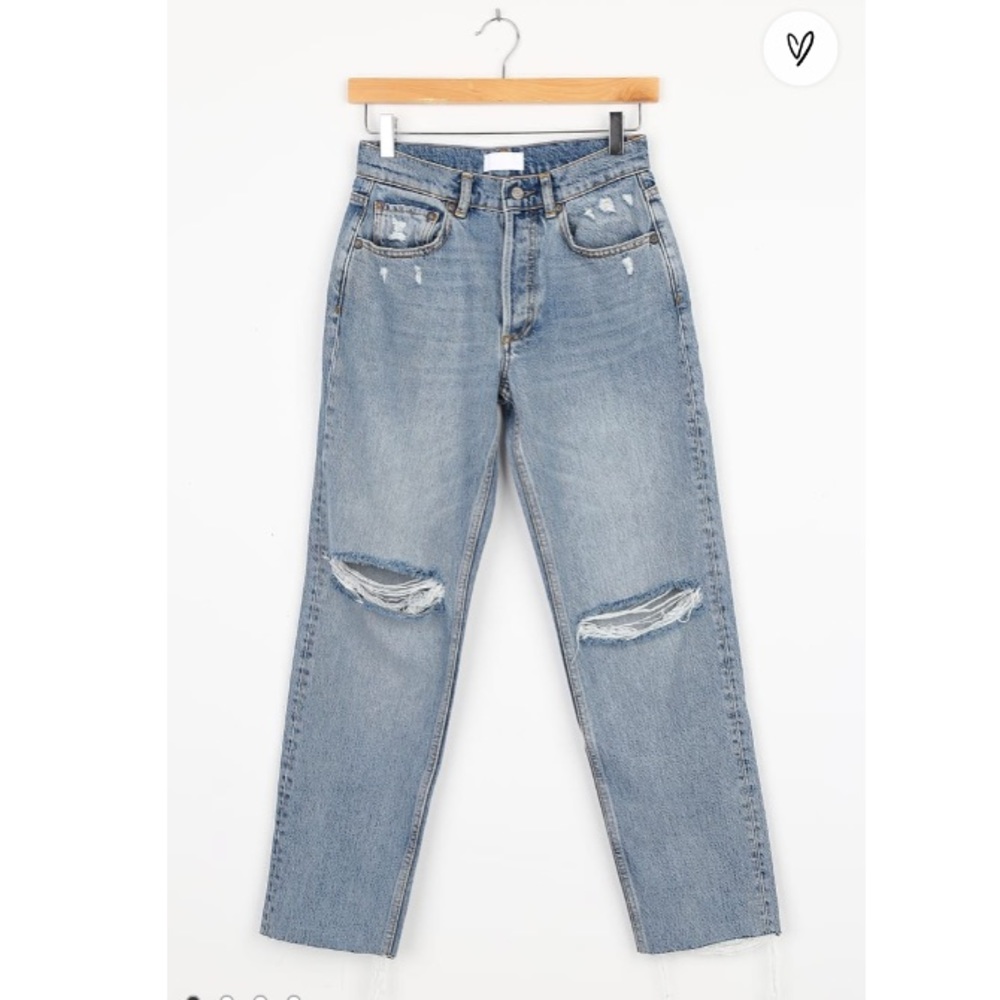 NWT BOYISH The Tommy High-Rise Distress Straight Jeans